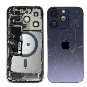 Coque, Carcasse, Structure - Châssis Complet iPhone 14 Pro Violet - Sans Connecteur de Charge (Original Demonté) - Cassé, prix d