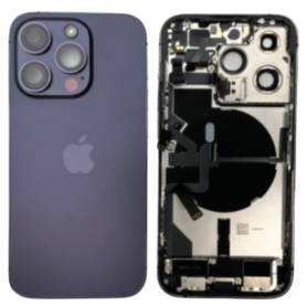 Back Cover - Complete iPhone 14 Pro Purple Chassis - Without Charging Connector (Original Disassembled) - Grade AB, wholesale pr