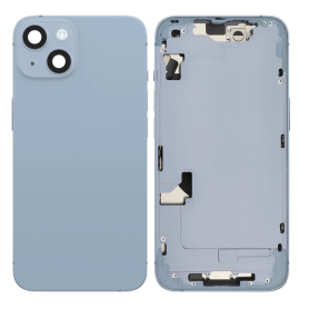 Châssis, Boîtier - Châssis Complet iPhone 14 Plus Bleu Sans Connecteur de charge (Original Demonté) - Grade B, prix de gros.