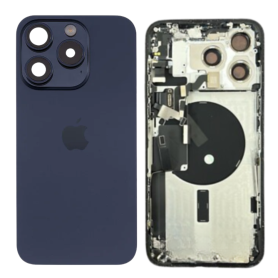 Pièces détachées, Composants - Châssis Complet iPhone 15 Pro Sans Connecteur de Charge Bleu (Original Demonté) - Grade B, prix d