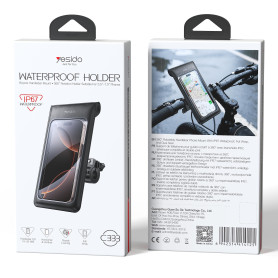Fixation Téléphone, Support Vélo - Support pour téléphone de vélo – Yesido – C333 – étanche – support pour moto – support pour s