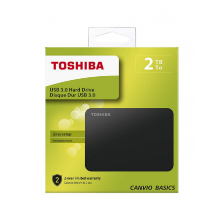 Disque Dur Externe USB 3.0 Toshiba Canvio Basics 2 To - Noir