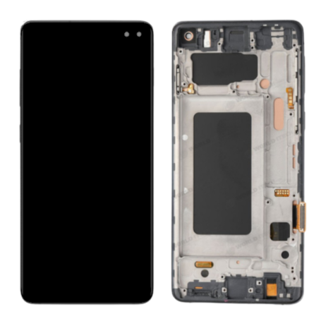 Screen, Display - Samsung Galaxy S10 Plus (G975F) Black Screen + Frame (Original Disassembled) - Grade A, wholesale price
