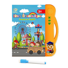 Interactive Book, Touch Book - Livre interactif tactile – bilingue français-anglais – sonore – intelligent – jouet éducatif pour