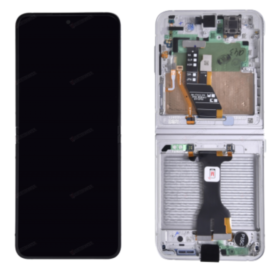 Screen, Display - Samsung Galaxy Z Flip 6 (F741) Silver Inner Screen + Frame (Original Disassembled) - Grade A, wholesale price