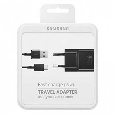 Samsung 15W Black Type-C / USB Charger Kit - Retail Box (Original)