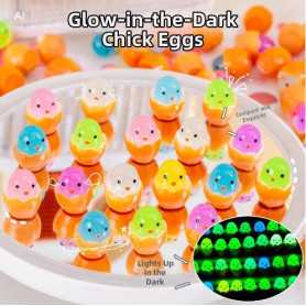 Glow Toys - copy of Surprise sachet of luminous 3D miniature animal - glows in the dark - style luminous duckling (random color)
