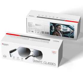 Smart Audio Glasses - Lunettes audio intelligentesYESIDO – IO44– verres polarisées dégradé – appels HD – musique open-ear – IP54