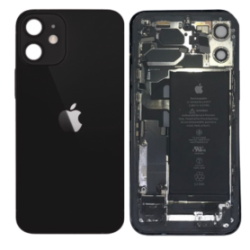Replacement Frame - Complete iPhone 12 Mini Black Chassis - Without Charging Connector + Battery (Original, Disassembled) - Grad