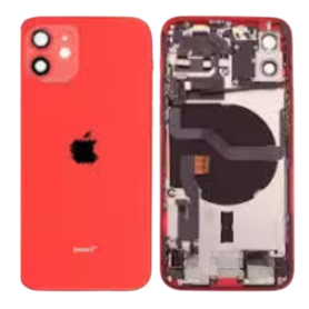 Coque, Boîtier, Caisse - Châssis Complet iPhone 12 Rouge - Sans Connecteur de Charge(Original Demonté) Grade B, prix de gros.