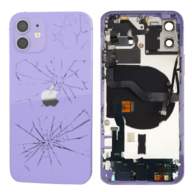 Chassis, Frame - Complete iPhone 12 Purple Chassis - Without Charging Connector (Original Part Removed) - Grade B, wholesale pri