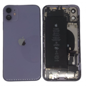 iPhone Frame - Complete iPhone 12 Purple Chassis - Without Charging Connector + Battery (Original, Removed) - Grade B, wholesale