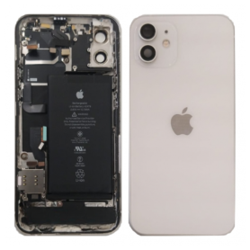 Smartphone Apple, Téléphone - Châssis Complet iPhone 12 Blanc - Sans Connecteur de Charge + Batterie (Origine Demonté) - Grade B