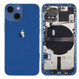 Chassis, Frame - Complete iPhone 13 Blue Chassis - Without Charging Connector (Original Disassembled) - Grade B, wholesale price