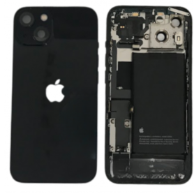 Black Frame, Housing - Complete iPhone 13 Black Chassis - Without Charging Connector + Battery (Original, Removed) - Grade B, wh