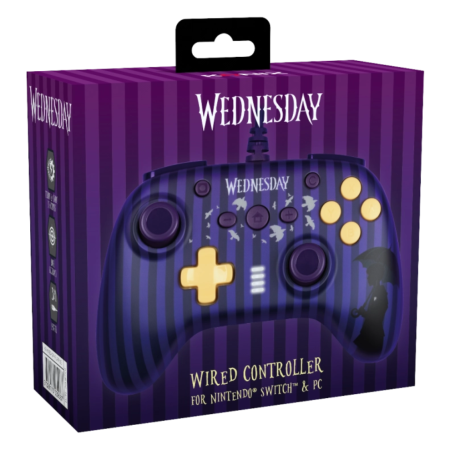 Contrôleur, Joystick - Manette Filaire pour Nintendo Switch - Édition Wednesday, prix de gros.
