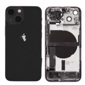 Back Glass, Rear Cover - Back Cover Housing iPhone 13 Black - Charge Connector + Without Battery (Original Dismantled) Grade B,