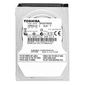 Disque, Stockage - Disque Dur TOSHIBA MK5075GSX - 2.5" - 500 Go - SATA - Occasion, prix de gros.