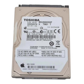 Stockage, HDD, Disque Dur TOSHIBA MK2555GSXF - 2.5" - 250 Go - SATA - Occasion, prix de gros.