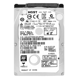 Stockage Externe, HDD - Disque Dur HGST HTS725050A7E630 - 2.5" - 500 Go - SATA - Occasion, prix de gros.