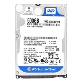 HDD, Stockage, Mémoire - Disque Dur WESTERN DIGITAL WD5000BEVT - 2.5" - 500 Go - SATA - Occasion, prix de gros.