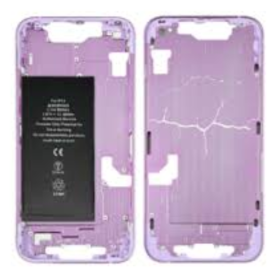 Mobile Frame, Smartphone Body - copy of Chassis iPhone 14 Blue - Without Charge Connector Battery Without Back Glass (Original D