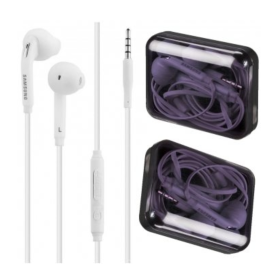 Casque Audio, Écouteurs - Ecouteurs Kit Main libre Jack 3,5mm avec Boîte Noire Samsung EO-EG920B - Blanc - Vrac (Origine), prix 