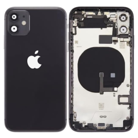 Vitre arrière, Carcasse - Châssis Vide iPhone 11 Noir Avec Magsafe (Origine Demonté) - Grade AB, prix de gros.
