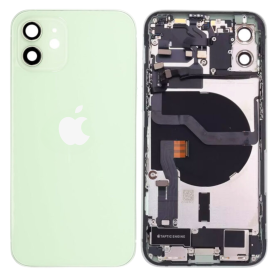 Back Cover, Rear Housing - Complete iPhone 12 Green Chassis - Charge Connector without Battery (Original Disassembled) Grade A, 