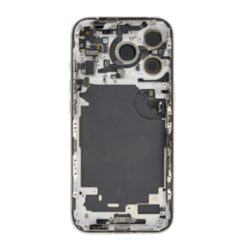 Châssis, Cadre, Structure - Châssis iphone 17 Pro eSim - Connecteur de Charge sans Vitre Arrière sans Batterie Blanc (Original D
