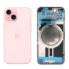 Back Glass, Rear Cover - iPhone 15 Pink Back Glass with MagSafe (Original Removed) - Grade AB, wholesale price