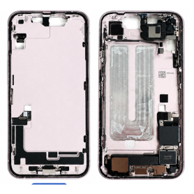 Châssis, Coque - Chassis iPhone 17E Connecteur de charge sans Vitre Arrière sans Batterie Rose (Original Demonté) - Grade A, pri