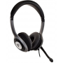 V7 Deluxe Stereo USB Audio Headphones - Black