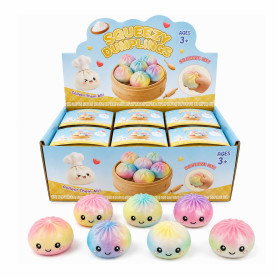 Toys, Collectibles - Pastel Rainbow Gradient Squishy Bun Mystery Box - Set of 12 Assorted Pieces, wholesale price