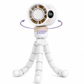 Cooling Device, Air Circulator - Portable Mini Fan with Flexible Tripod 199 Speeds 1800mAh USB-C X32 - White, wholesale price