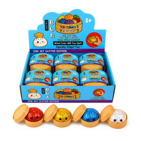 Toys, Stress Relievers - Multicolored Glitter Squishy Bun Mystery Box GJ85 - Set of 12 Assorted Pieces, wholesale price