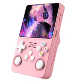 Gaming Console - R36s Mini Portable Video Game Console with 3.5" IPS Screen and 64GB Storage - Pink, wholesale price