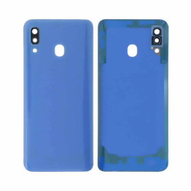 Dos, Coque, Panneau - Vitre Arrière Samsung Galaxy A30 (A305) Bleu, prix de gros.
