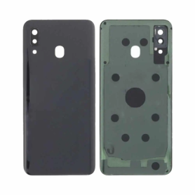 Dos, Coque, Vitre arrière - Vitre Arrière Samsung Galaxy A30 (A305) Noir, prix de gros.