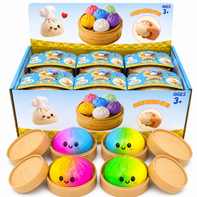 Toys, Collectibles - Rainbow Gradient Squishy Bun Mystery Box - Set of 12 Assorted Pieces, wholesale price