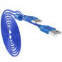 Rallonge USB 2.0 Type A mâle / mâle - 1,5m Bleu