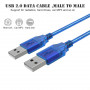 Rallonge USB 2.0 Type A mâle / mâle - 1,5m Bleu