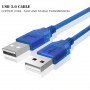 Rallonge USB 2.0 Type A mâle / mâle - 3m Bleu