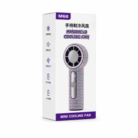 Cooling Device, Personal Fan - M68 USB-C Rhinestone Edition Mini Portable Cooling Fan - Purple, wholesale price