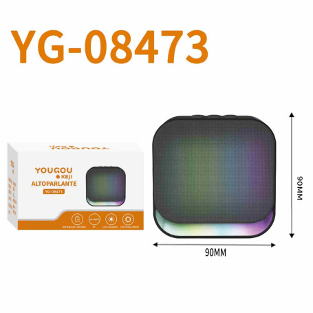 Bluetooth Speaker, Audio Device - CIAOBOSI YG-08473 1200mAh Bluetooth Speaker with Lights – Black, wholesale price