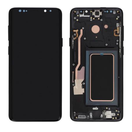 Display, Screen - Screen Samsung Galaxy S9 Plus (G965F) Black + Frame (Original Disassembled) - Grade A, wholesale price