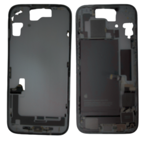 Apple Smartphone, Mobile Phone - Black iPhone 15 chassis without back glass, with charging connector and battery (original, remo
