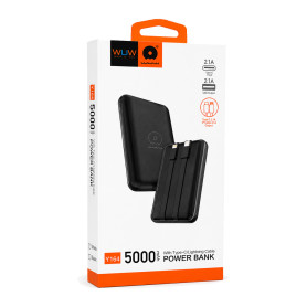 Chargeur Portable, Batterie Externe - Power Bank 5000mAh Type-C + Lightning - WUW Y164 - Blanc, prix de gros.