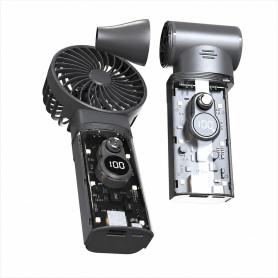 Ventilateur, Souffleur - Ventilateur Portable, 3 en 1 Ventilateur à Main & Souffleur Turbo, Power Bank 10,000mAh