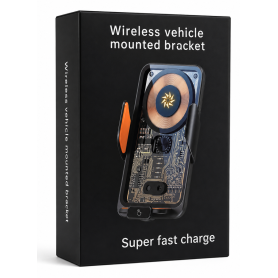 Support Téléphone, Chargeur Voiture - copy of A7S Support de Téléphone Voiture avec Chargeur Sans Fil Intelligent 15W - Noir, pr
